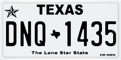 TX license plate DNQ1435