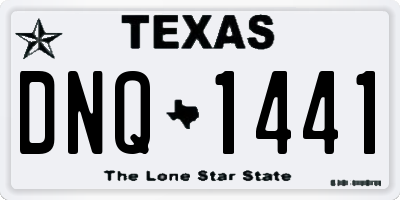 TX license plate DNQ1441