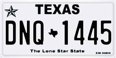 TX license plate DNQ1445