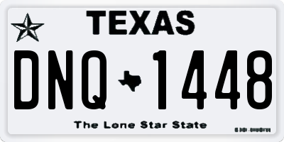 TX license plate DNQ1448