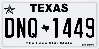 TX license plate DNQ1449