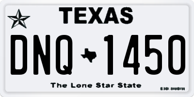TX license plate DNQ1450