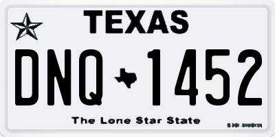 TX license plate DNQ1452