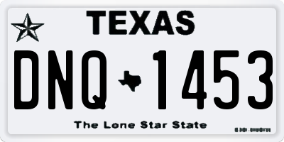 TX license plate DNQ1453