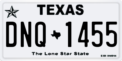 TX license plate DNQ1455