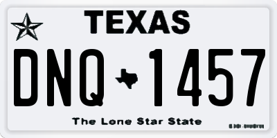 TX license plate DNQ1457