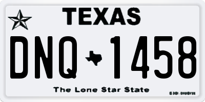 TX license plate DNQ1458