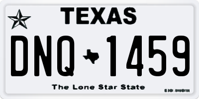 TX license plate DNQ1459