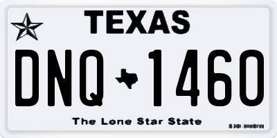 TX license plate DNQ1460