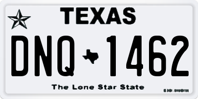 TX license plate DNQ1462