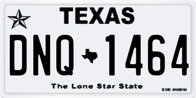 TX license plate DNQ1464