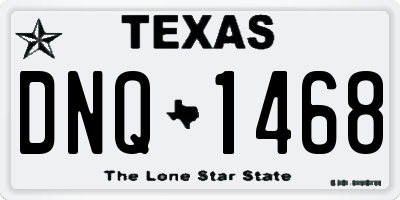 TX license plate DNQ1468