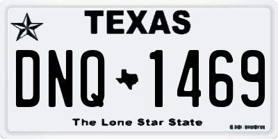 TX license plate DNQ1469
