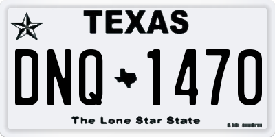 TX license plate DNQ1470