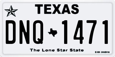 TX license plate DNQ1471