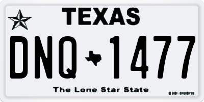 TX license plate DNQ1477