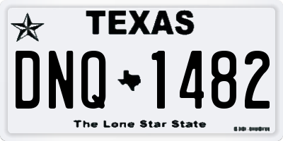 TX license plate DNQ1482