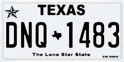 TX license plate DNQ1483
