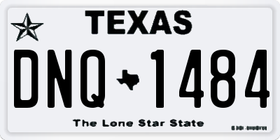 TX license plate DNQ1484