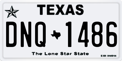 TX license plate DNQ1486
