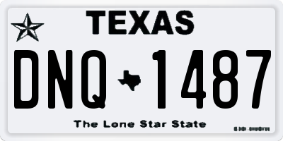 TX license plate DNQ1487