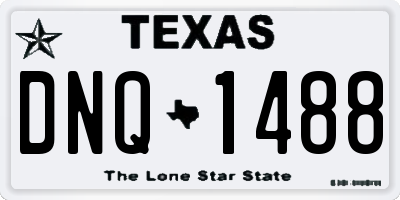 TX license plate DNQ1488
