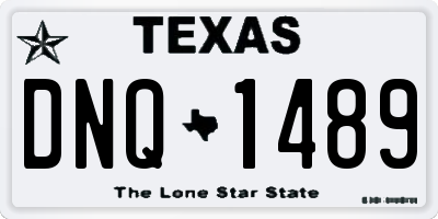 TX license plate DNQ1489