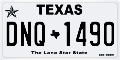 TX license plate DNQ1490