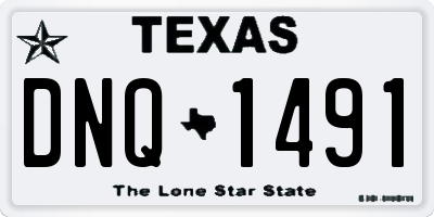TX license plate DNQ1491