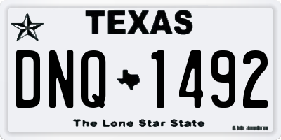 TX license plate DNQ1492