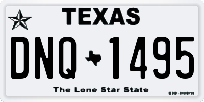 TX license plate DNQ1495