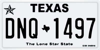 TX license plate DNQ1497