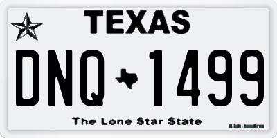 TX license plate DNQ1499