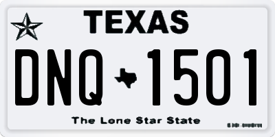TX license plate DNQ1501