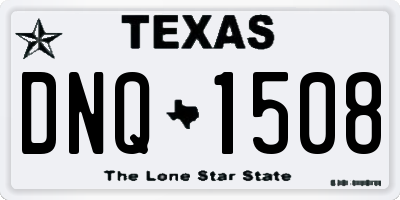 TX license plate DNQ1508