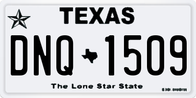 TX license plate DNQ1509