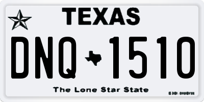 TX license plate DNQ1510