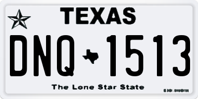 TX license plate DNQ1513