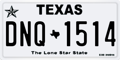 TX license plate DNQ1514