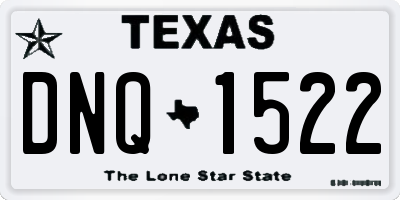 TX license plate DNQ1522