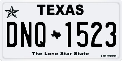 TX license plate DNQ1523