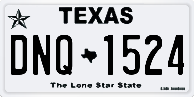 TX license plate DNQ1524