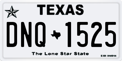 TX license plate DNQ1525