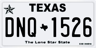 TX license plate DNQ1526