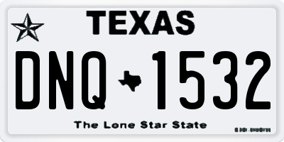 TX license plate DNQ1532