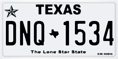TX license plate DNQ1534