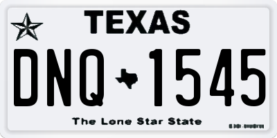 TX license plate DNQ1545