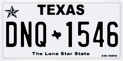 TX license plate DNQ1546
