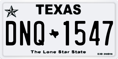 TX license plate DNQ1547
