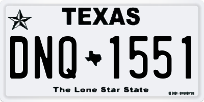 TX license plate DNQ1551